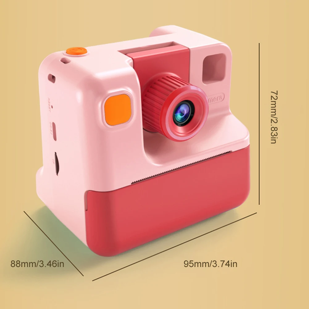 Kids Thermal Print 1080P HD Camera Instant Print Photo Toy Camera Small Toddler Camcorder Kids Toys For Girl Boy Christmas Gifts