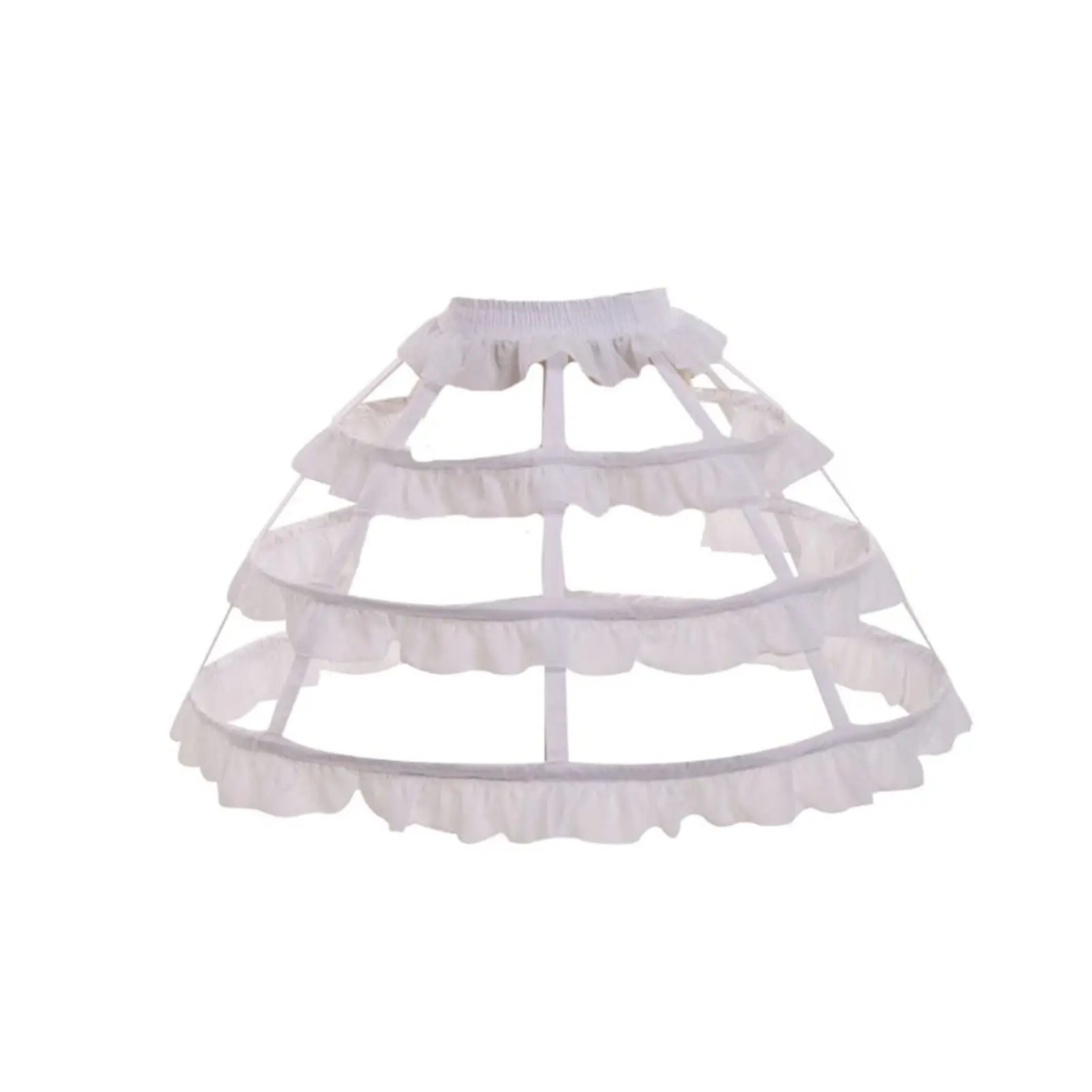 Perfect Combination Women Girls Hollow Leaf Lace Bird Cage Fish Bone Cosplay Dress Skirt Petticoat Bride Wedding