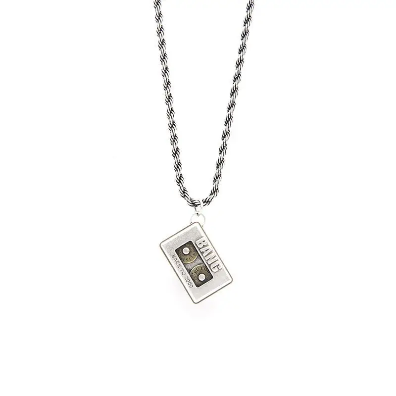 colar-pingente-bang-x-keyl-com-design-simples-corrente-para-sueter-cor-prata-joia-de-moda-universal-para-homens-e-mulheres