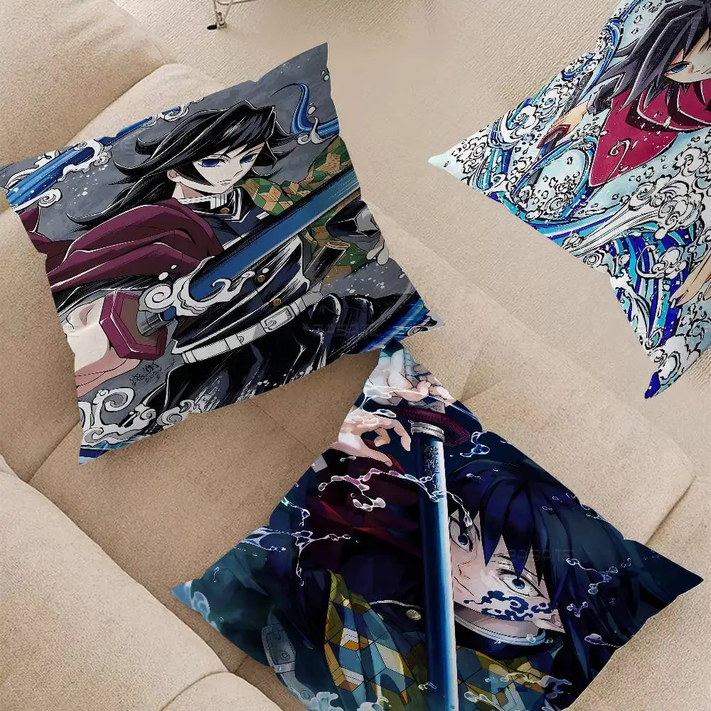 T-Tomioka Giyu Anime Personalized Pillow Cover Kids Bedroom Wild Party Decor Pillowcase kid Birthday shower Gift
