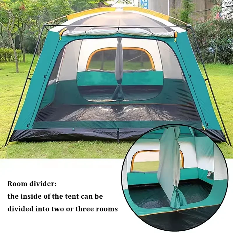 

Extra Large Tent 12 Person Family Tents Waterproof 2 Room 1 Living room Double Layer Outdoor Camping Family Tent