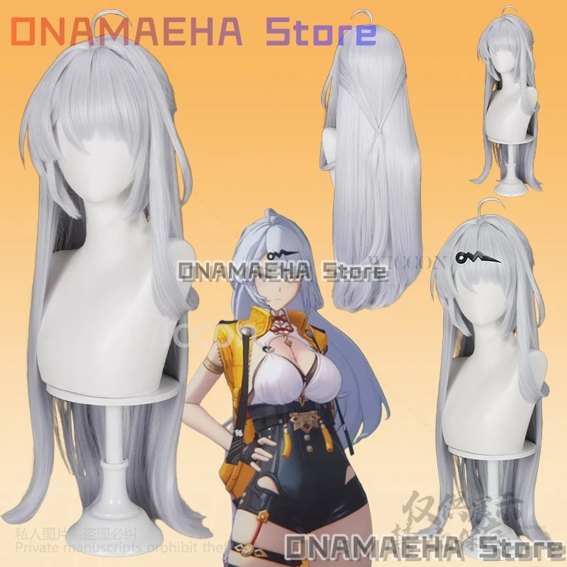 

Game Zenless Zone Zero Cosplay Yixuan Anime Silver Hair Synthetic Hair Haipin Long Wigs Halloween Party Cos Role-playing