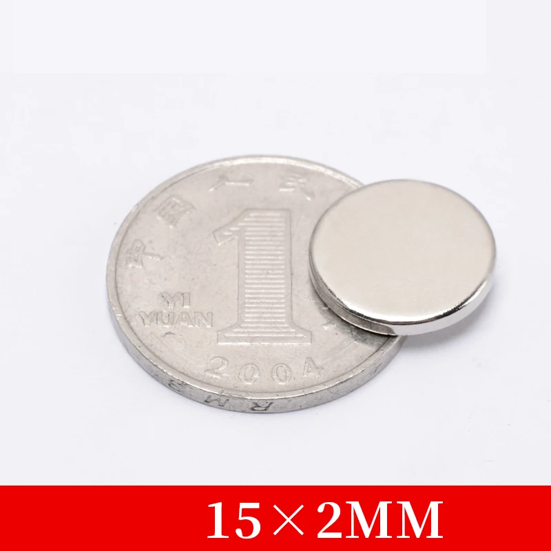 Super Strong Round Magnet 15x1 15x2 15x3 15x4 15x5 15x8 15x10 mm Powerful Neodymium Permanent NdFeB Magnets