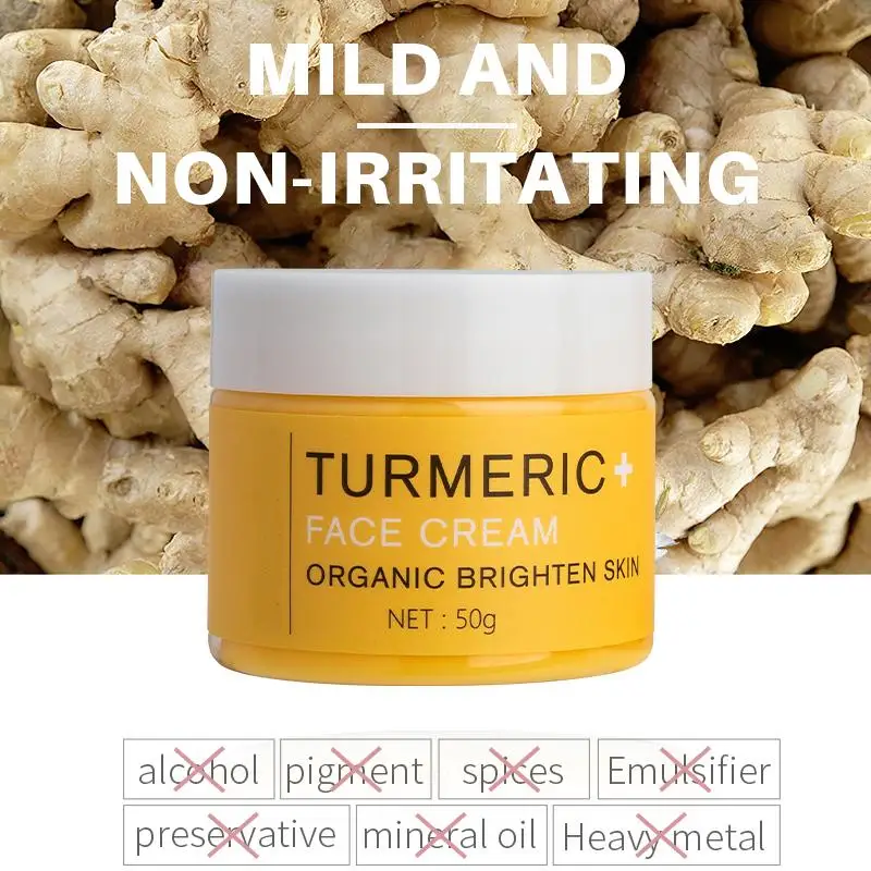 Crema viso sbiancante alla curcuma siero viso antietà controllo restringimento dei pori rimuovi macchie scure essenza idratante illumina la pelle