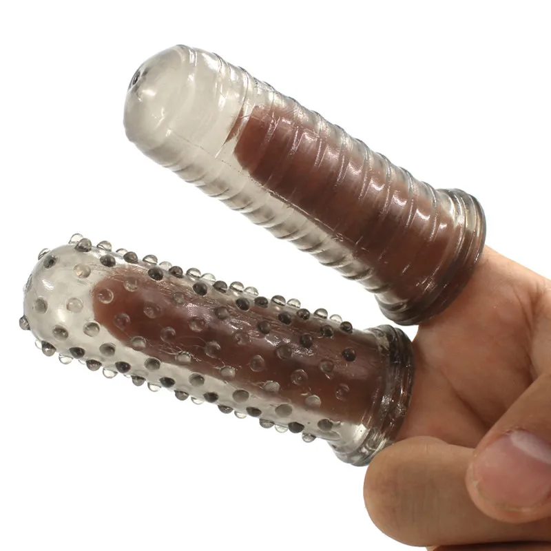 Silicone Penis Sleeve Reusable Condom Delay Ejaculation Cock Ring Penis Extender Enlarger Cock Sleeve Adult Sex Toys For Men