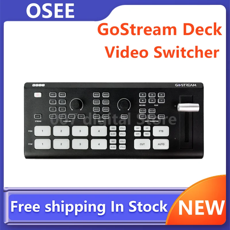 OSEE GoStream Deck Video Switcher4 channel HDMI-Compatible Live Streaming