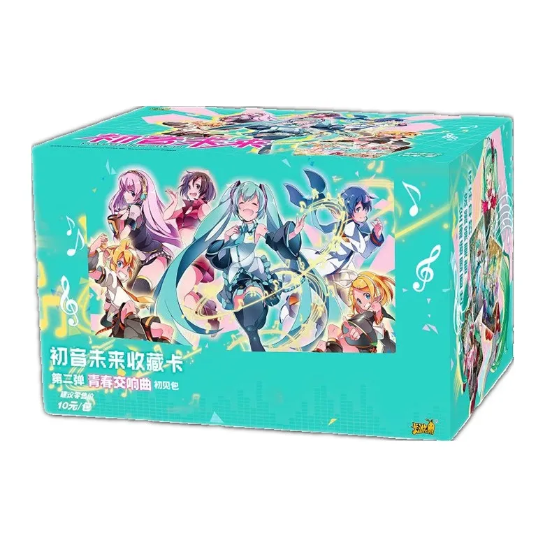 KAYOU Hatsune Miku Card Symphony of Youth First Sight Bag Birthday Music Anime Collectible Cards Book Children Toy Gifts Box