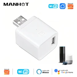 WIFI Smart Micro USB Adaptor Switch 5V Power Adaptor Plug Works with Tuya/Smart Life Alexa Google Home Voice Timing Control