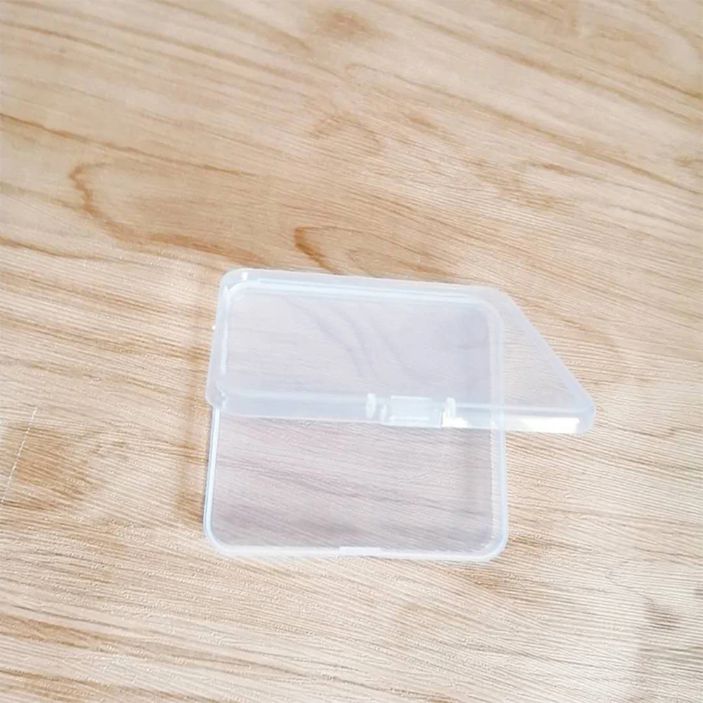 

6pcs Plastic Storage Box Rectangle Clear Mini Container Case for Organizing Small Items Beads Coins Jewelry Archive Folder