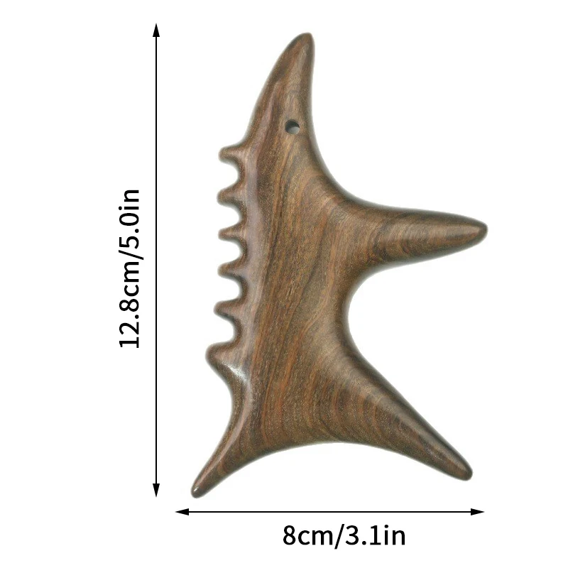 Golden Silk Sandalwood Trigger Point Massage Gua Sha Tools Professional Lymphatic Drainage Tools Therapy Massage Tools For Foot