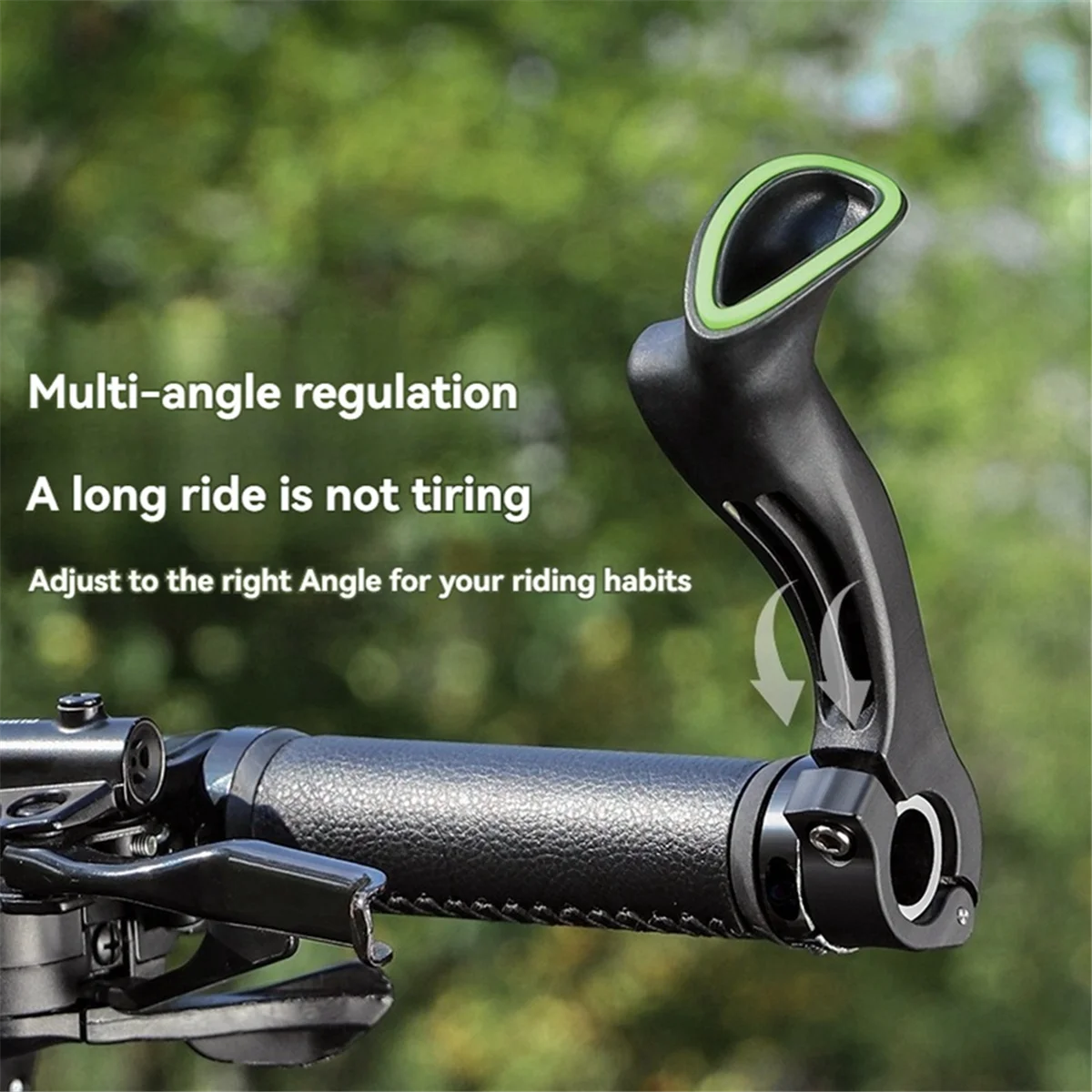 A72Z  Adjustable Bike Grip Bar End Handle Auxiliary Riding Horn Rest Handlebars Cycling Fatigue Relief Bicycle Accessories