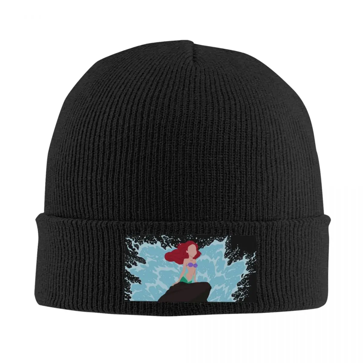 

Custom The Little Mermaid Skullies Beanies Caps Men Women Unisex Cool Winter Warm Knitting Hat Adult Fish Cartoon Bonnet Hats