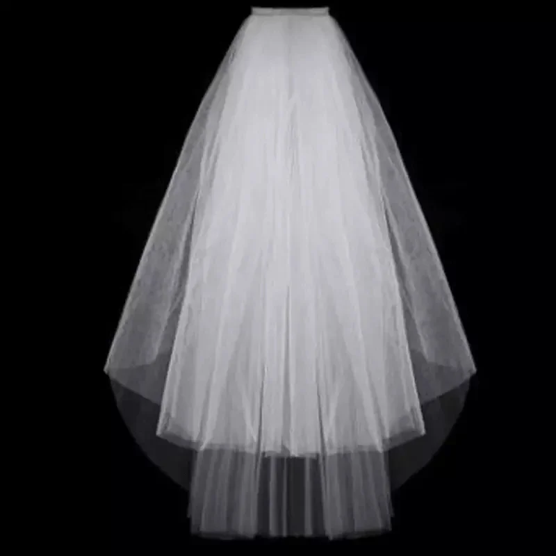 Short Tulle Wedding Veils Cheap White Ivory Bridal for Bride for Mariage Wedding Accessories