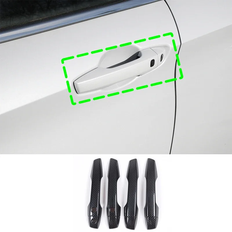 

For Mitsubishi Outlander 2022 2023 2024 ABS Carbon Fiber Car Door Handle Cover Trim Sticker Car Accessories