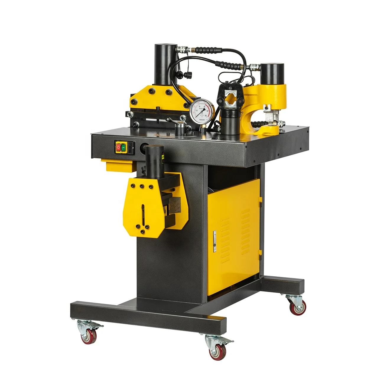 

DHY-150 Portable cooper busbar hydraulic press bending cutting punching machine