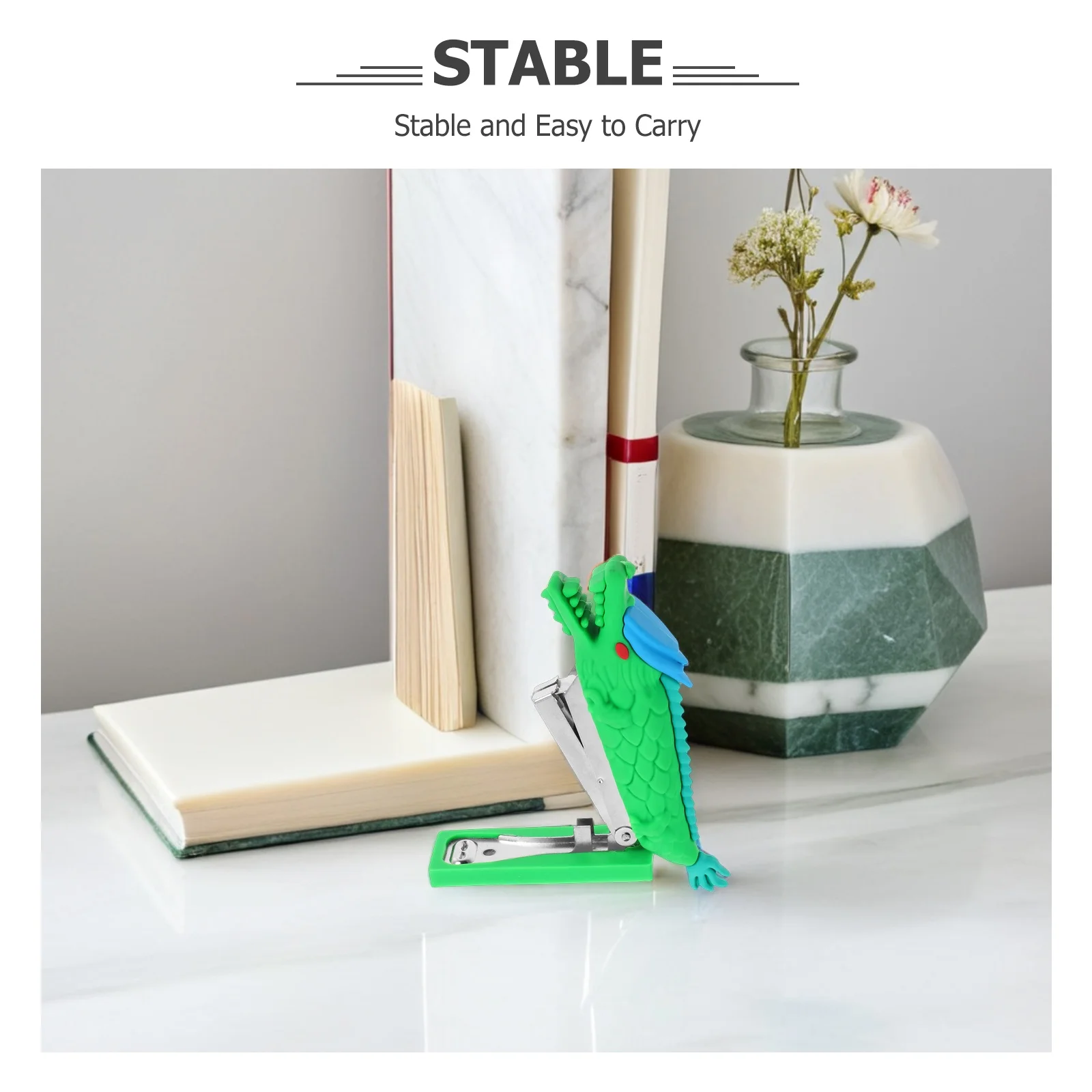 Stapler Mini Naga Lucu Perlengkapan Kantor Portabel Kompak Gaya Kartun untuk Alat Tulis Meja Siswa Stapler Tangan