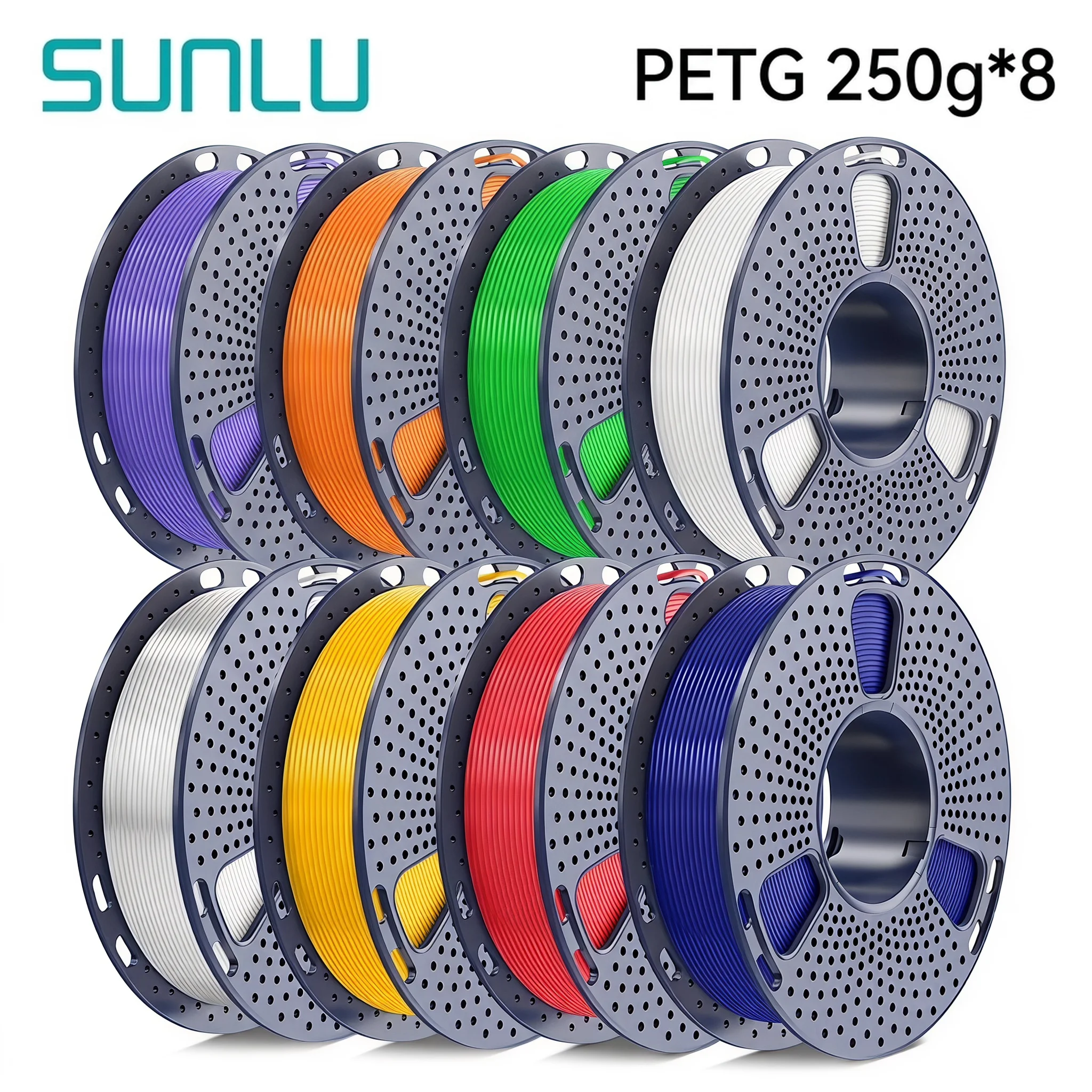 SUNLU Filament-Bundle 4/8 Spulen 250g X 4 Filament Seide PLA Matt PLA PETG für 3D-Drucker