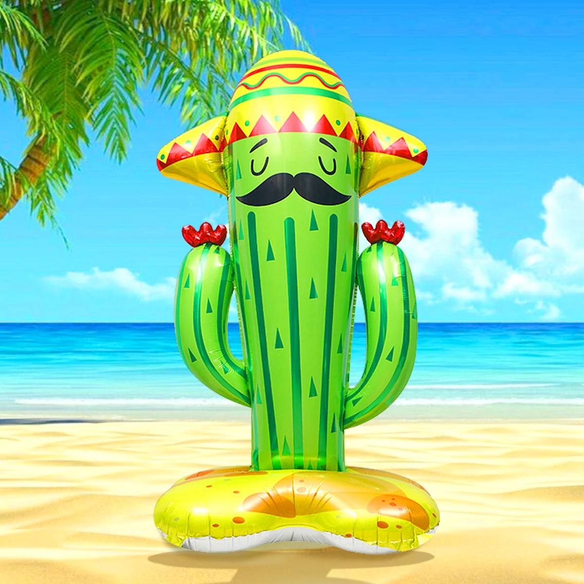 1pc Sombrero Cactus Balloon, Hawaiian Beach Birthday, Jungle Party, Hawaiian Style Wedding, Bachelor Party