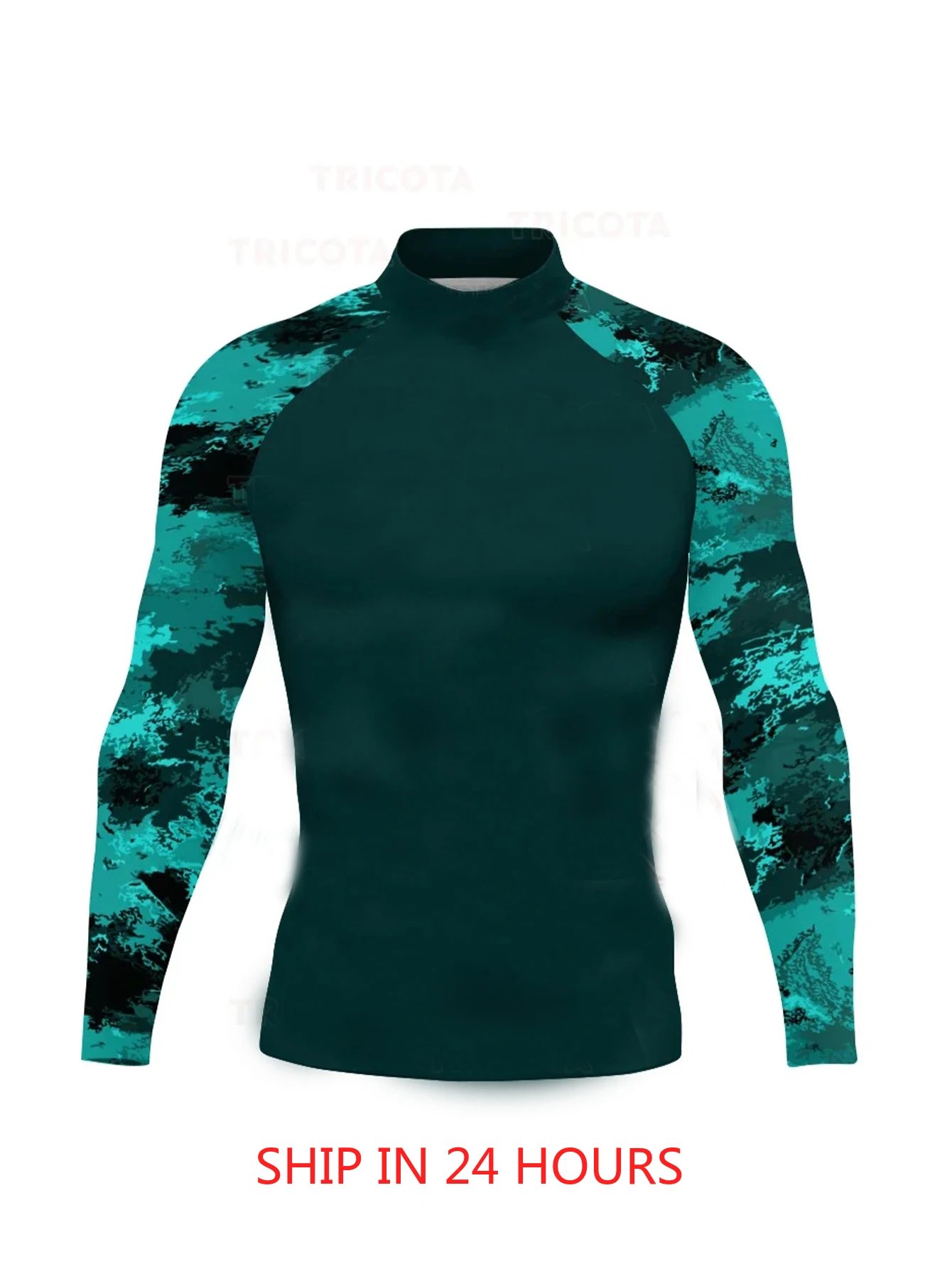 

Мужские рубашки для плавания Rash Guard UPF 50+ Baselayer с длинными рукавами, компрессионный топ для выступлений