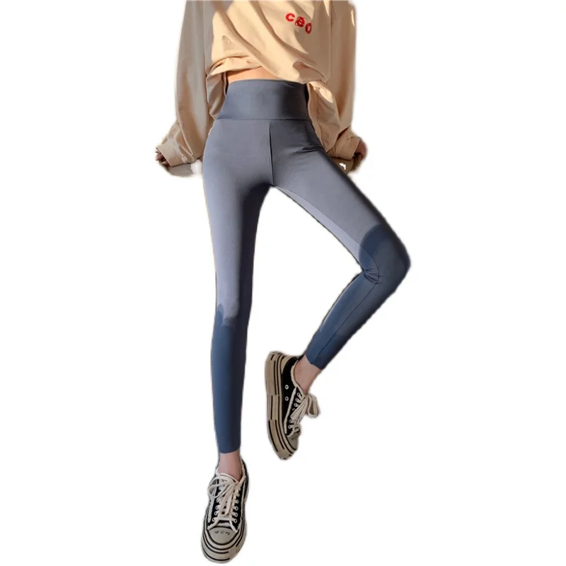 High Waist Yoga Pants Women's Tight Fit ark Skin Leggings Autumn Winter Long Trousers XS Size Base Layer Pants