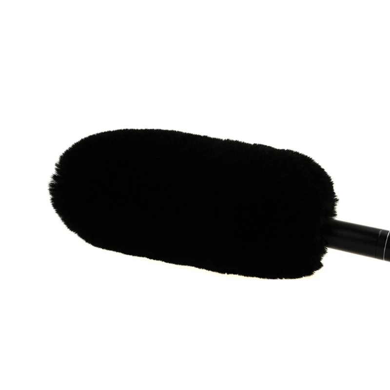 High Quality Microphone Fur Windscreen 24CM Windproof Sweater Black Color for VideoMic Microphones Furry Wind Shield