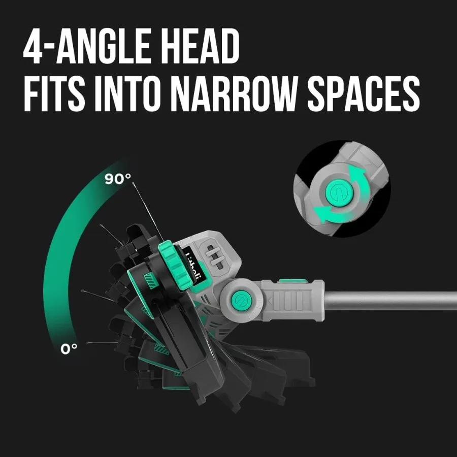 ماكينة تشذيب سلسلة لاسلكية 20 فولت 12 بوصة مع تغذية تلقائية لتشذيب العشب وحواف مدعومة ببطاريتين 2 × 2.0 أمبير في الساعة تتضمن 6