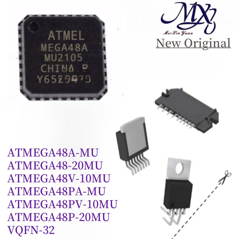 MXY   New ATMEGA48A-MU ATMEGA48-20MU ATMEGA48V-10MU ATMEGA48PA-MU ATMEGA48PV-10MU ATMEGA48P-20MU IC MCU Chip VQFN-32