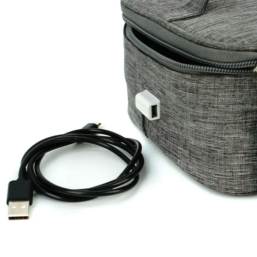 USB Electric Heating Insulated Lunch Bag Mini Lunch Box 12V Heated Thermal Bag Food Warmer Container Camping Accessories