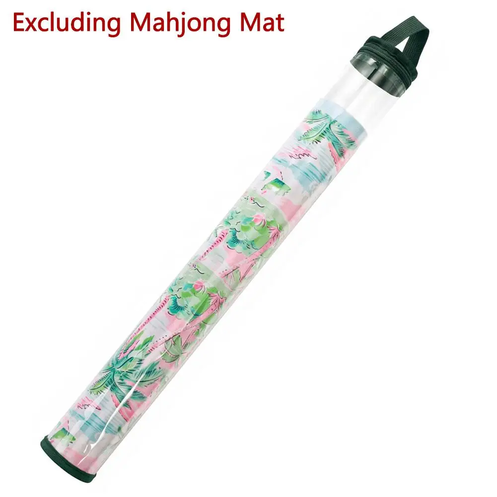 Tragbare Aufbewahrungstasche, transparente PVC-Handtasche, Mahjong-Matten-Röhrentasche, Handtasche mit doppeltem Reißverschluss für Spielmatte, Reisetaschen – Detail 2