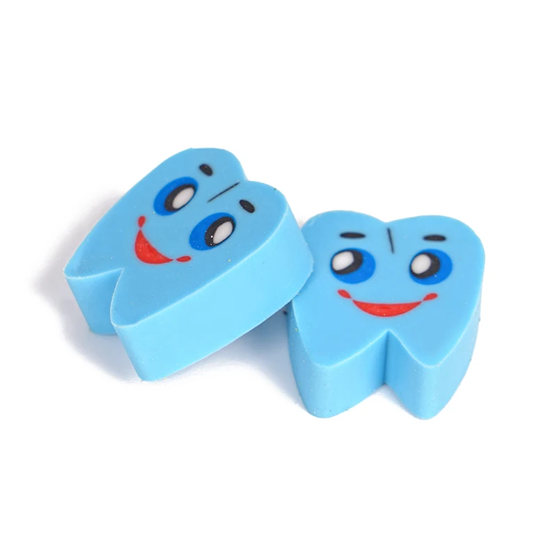 20pcs Eraser Rubber Cartoon Dentistry Accessories Gift Dental Dentist Gifts Novelty Kids Student Children Erasers