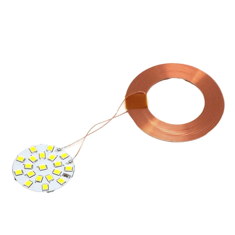 A92Z LED W Coil Wireless Power Supply Receiver Light Lamp DIY Transmitter Coil Induction Maglev Magnetic Levitation Lamp