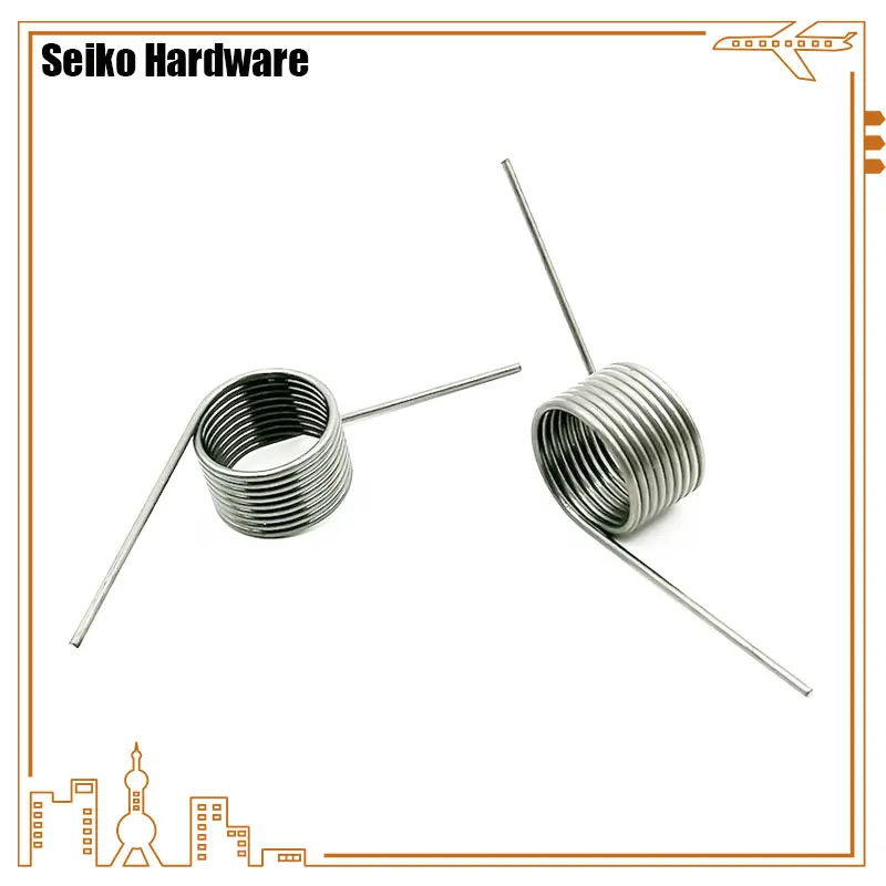 5Pieces Helicaltorsio Ring 304 Stainless Steel V-Shaped Helical Torsion Spring Wire Diameter 1.0mm Angle 60 90 120 180 Degrees