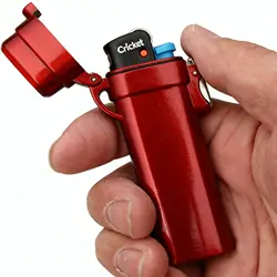 DOLPHIN Metal Waterproof Case Flip Cover for Cricket Large Lighter ED1 Holder Not including lighters