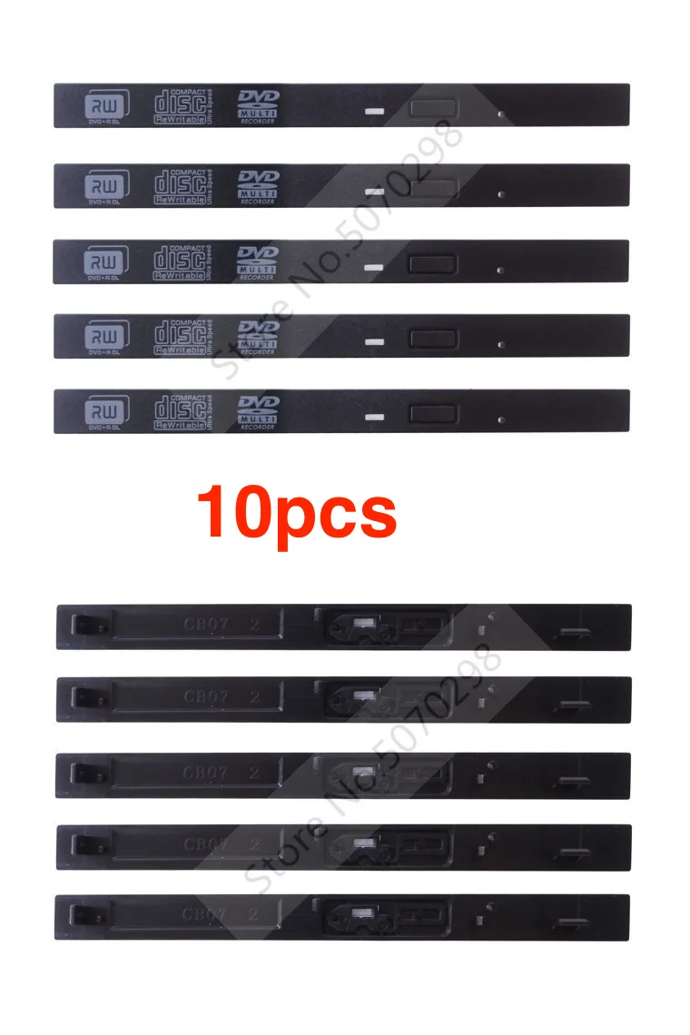 lot 10 9.5mm Flat CD DVD-ROM/RW Optical Drive Bezel Faceplate Front Panel Cover for Laptop Tray-load Optical Drive ODD DVD