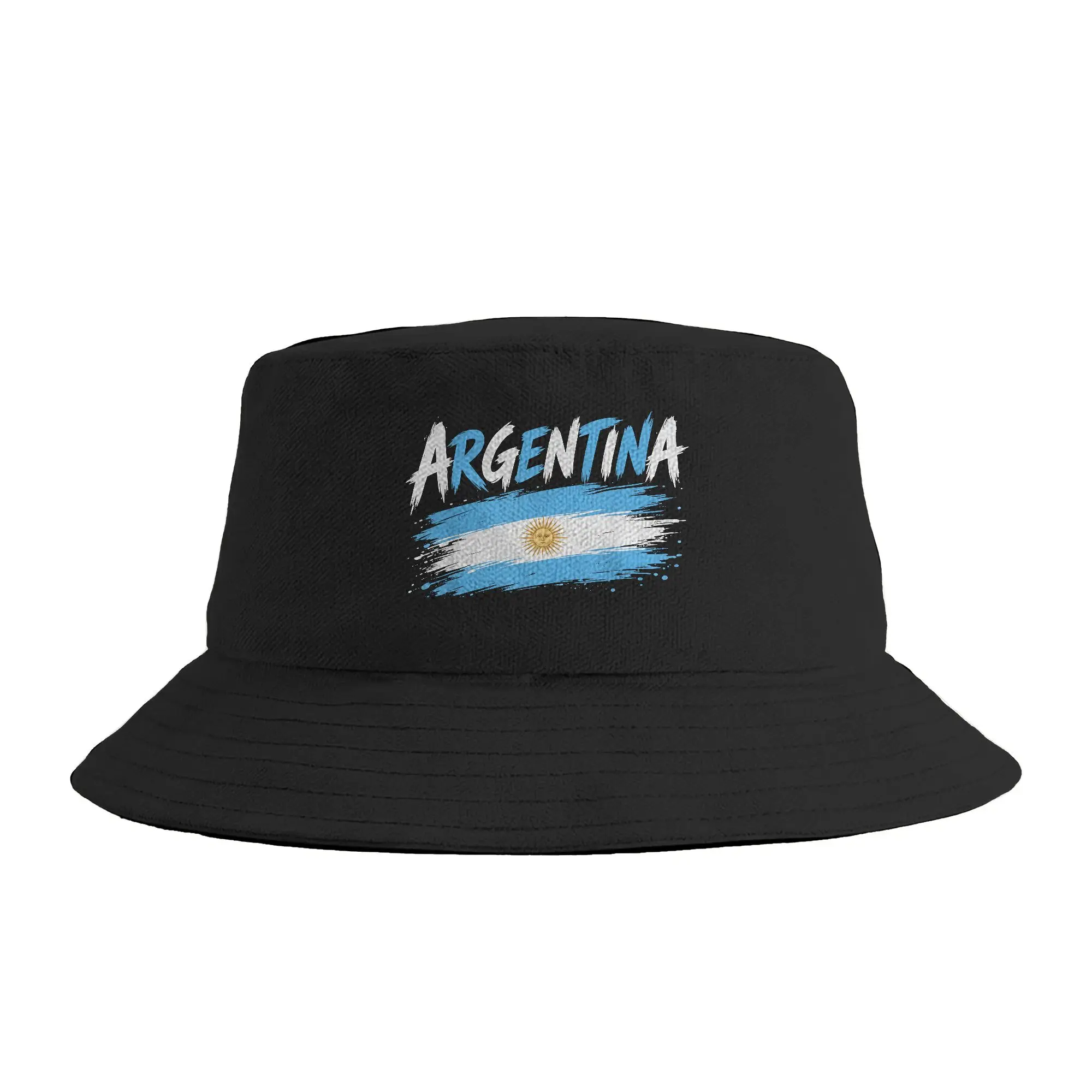 Vintage Retro Argentina Flag Argentinian Pride Bucket Hat Outdoor Fisherman Caps Foldable Beach Travel Visor Hats For Couple Cap