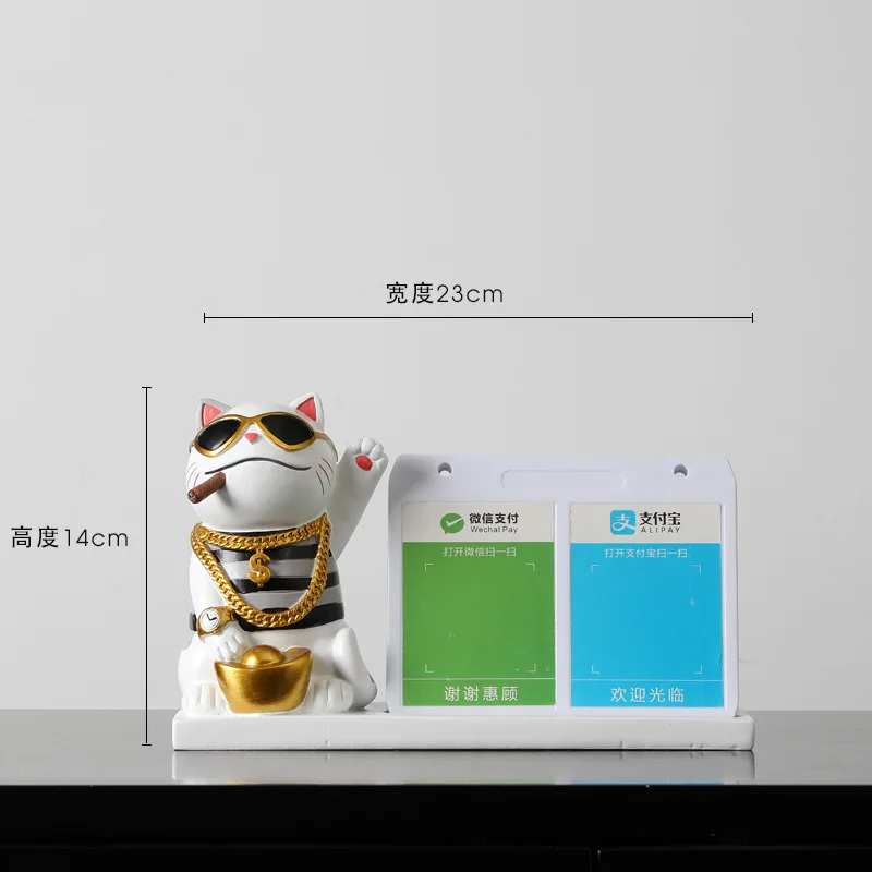 Creative Nordic lucky cat ornament entrance key storage living room desktop decoration store checkout page opening gift