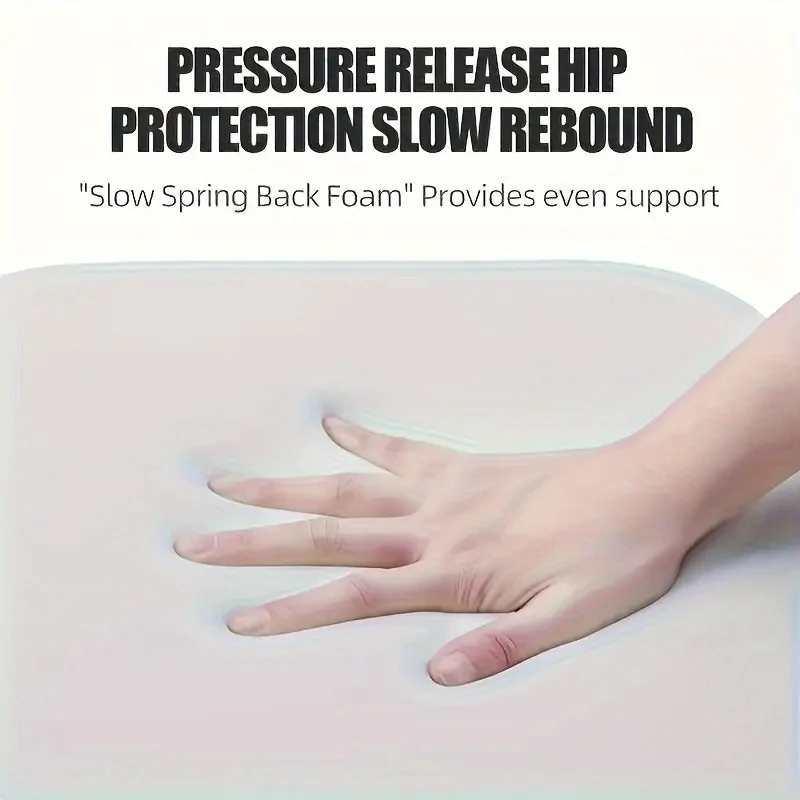 Comfortable seat cushion - 1.5inch rebound memory foam core，Comes with a removable fabric cover，Non-slip design with textured bo