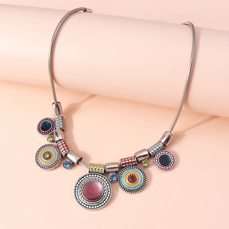 Aihua Mode Böhmischen Halsband Halskette Vintage Ethnische Nepal Aussage Maxi Halskette Für Frauen Collier Gypsy Schmuck – Detail 4