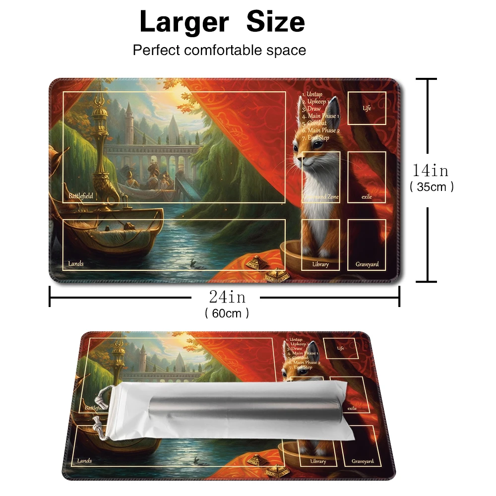 Earl Of Squirrel-Board Game TCG Playmat Table Mat Game Size 60X35 CM Mousepad Compatible for MTG CCG