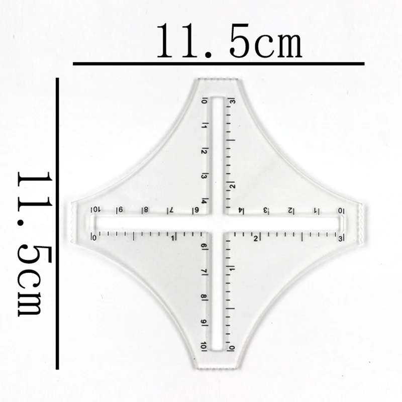 Acrylic Transparent Density Ruler, Wool Sample, Weaving Slide Rule, Calculator, Patchwork, Four Corner Cross