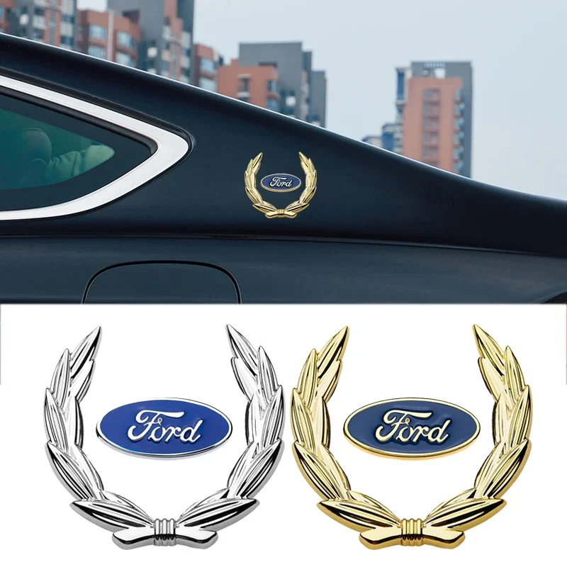 Car Window Trunk Side Badge Sticker for Ford Logo Fiesta Mk7 Fusion Explorer Galaxy Focus Ranger Mondeo Mk4 S MAX Kuga Transit