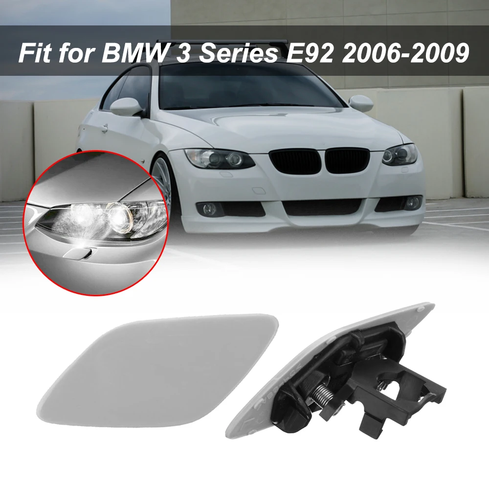 2pc/lot Front Bumper Left Right Headlight Washer Nozzle Jet Cap Cover For BMW 3 Series E92 06-09 61677171660 61677171659