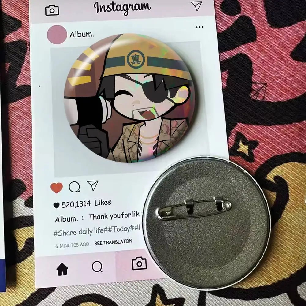 Y-Yakuzas Game Goro Majima Badge 25 32 44 58 75 mm Round Fans Collect Friends Gifts Brooch