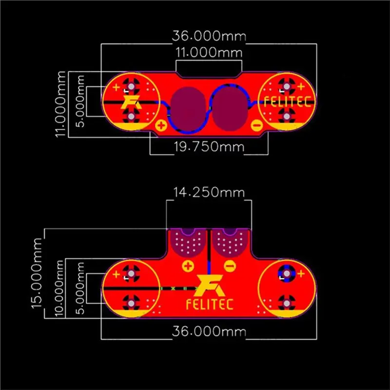 DT98 FPV TVS Module Voltage Spike Suppressor Short Board Solid Capacitor Filtering for 6S Racing Drone