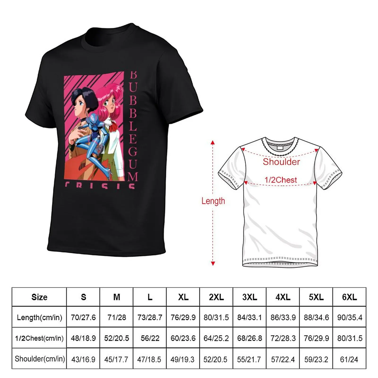 Bubblegum Crisis T-Shirt sweat anime aesthetic clothes mens graphic t-shirts