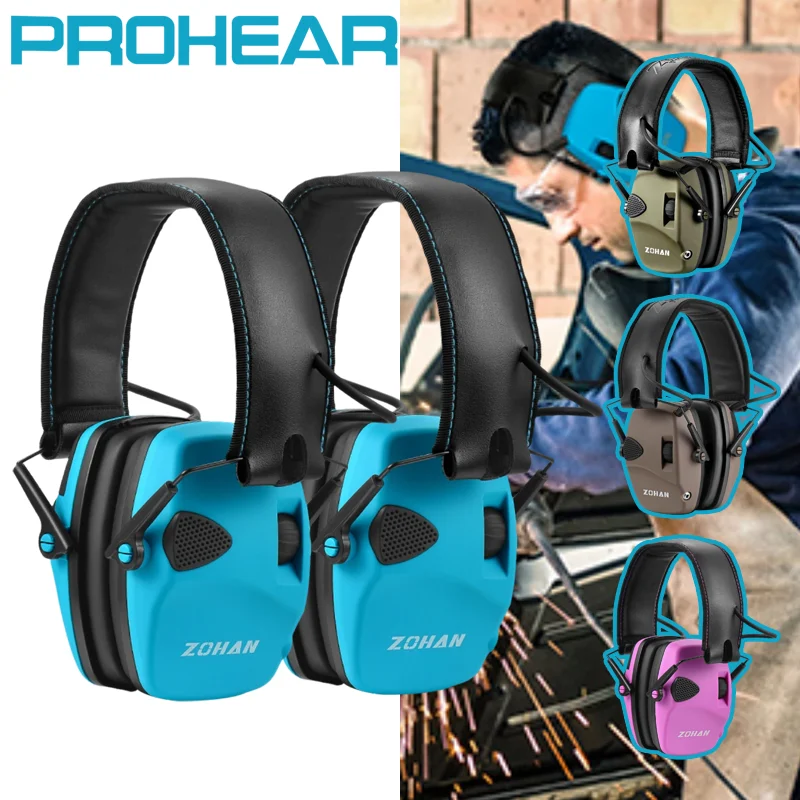 

ZOHAN 3Pcs Shooting Electronic Earmuffs Active Noise Reduction Ear Protection Hearing Protection for Hunting Gun Range Mowing