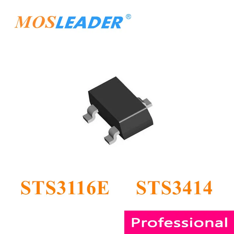Mosleader-Canal N, Fabriqué en Chine, Haute qualité, STS3116E, STS3414, SOT23, STS3116, 20V, 30V, 3000Pcs