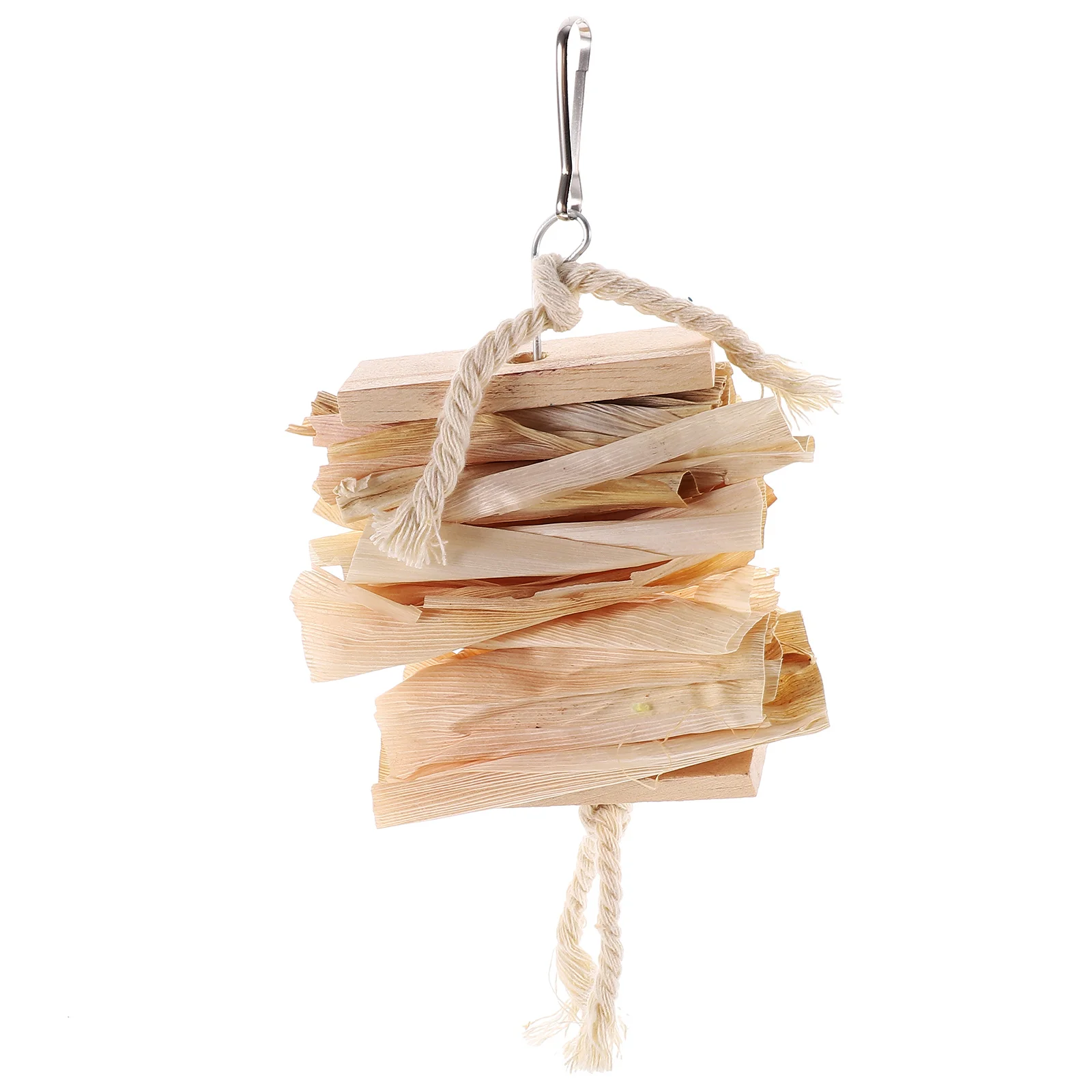 

Bird Chewing Toy Natural Cornhusk Hanging Toy Hanging Chew Toy For Parakeet Cockatiel Cockatoos cornhusk parrot toy