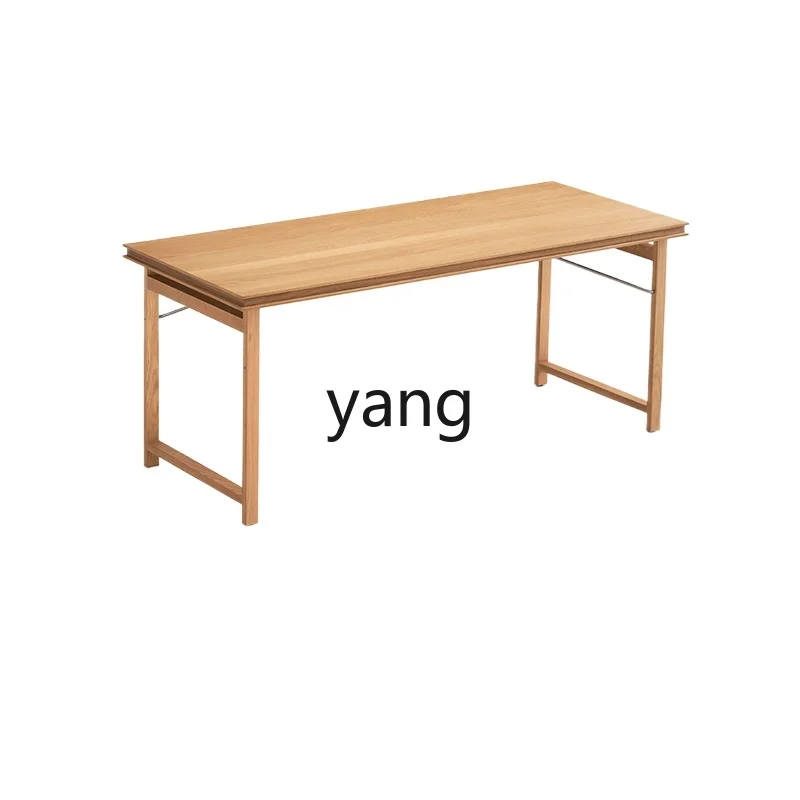 

Lmm Japanese white oak study computer desk home office workbench solid wood table Z