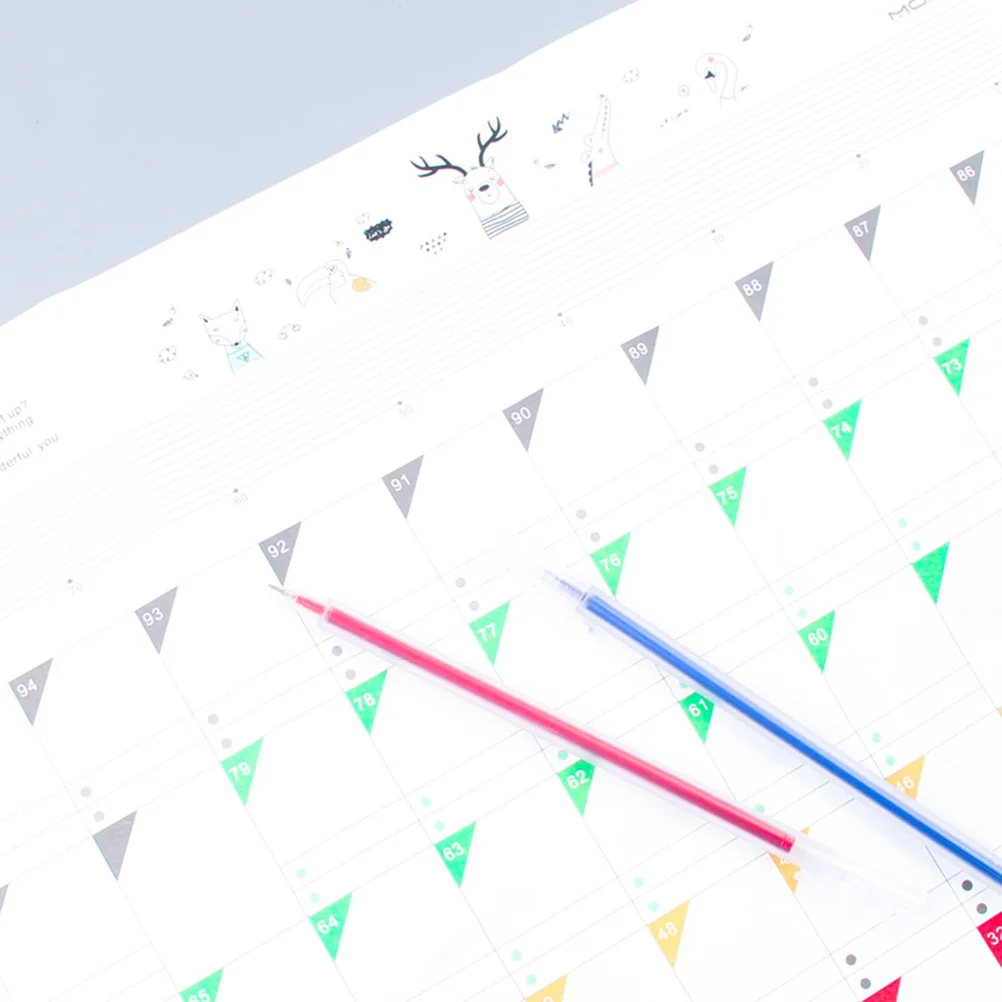 100 Day Countdown Calendar Periodic Planner Table for Learning Schedule Study Planning Safe Lightweight Design Healing